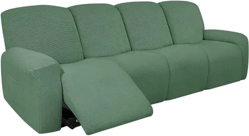 Vista 9 de vctops Fundas elásticas resistentes al agua, para sofá reclinable, suaves y lisas, con correa elástica antideslizante, protector de muebles