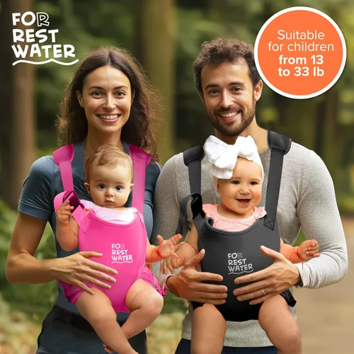 Vista 6 de Portabebés ergonómico de neopreno prémium para agua cálida y segura y diversión en la tierra (4-24 meses) - Arnés ajustable para bebés y niños