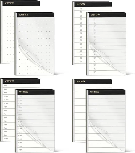 Vista 11 de WEMATE Juego de 10 Piezas de Soportes Pequeños para Bloc de Notas, Cuaderno de Bolsillo - Incluye Mini Soporte para Bloc de Notas de Bolsillo con 8