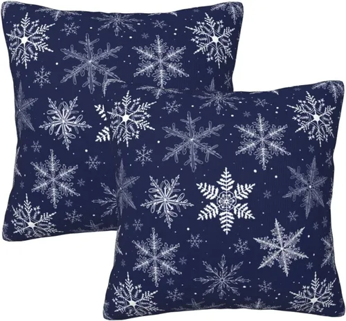 Vista 17 de Perinsto Juego de 2 fundas de almohada decorativas de flores de crisantemo azul, fundas de almohada suaves para sofá, cama, decoración del hogar, 16