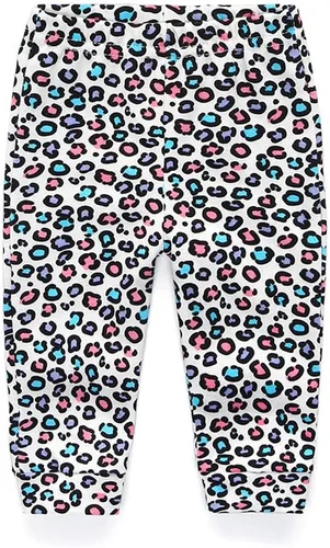 Vista 6 de Leggings unisex de algodón para recién nacido, paquete de 4 pantalones bordados, casuales, de 0 a 24 meses, para niños y niñas