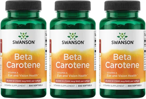 Vista 8 de Swanson Betacaroteno Vitamina A 25,000 UI Suplemento para la salud de los ojos y la piel para adultos que buscan la visión y el apoyo inmunológico