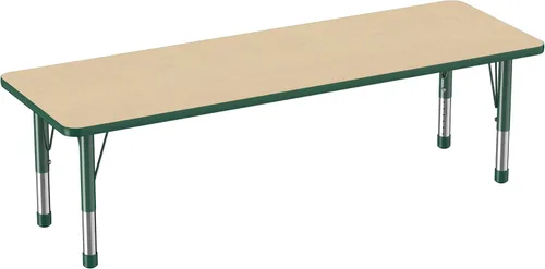 Vista 59 de FDP - Mesa rectangular para actividades escolares y aulas (24 x 36 pulgadas), patas gruesas para niños pequeños, altura ajustable de 15 a 24