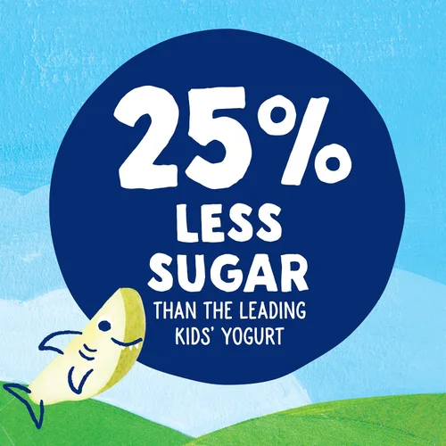 Vista 4 de Stonyfield Organic Kids - Bolsa de yogur de leche entera de pera, espinacas, mango, 3.5 onzas, 1 unidad, fruta y verduras reales; baja en grasa, sin