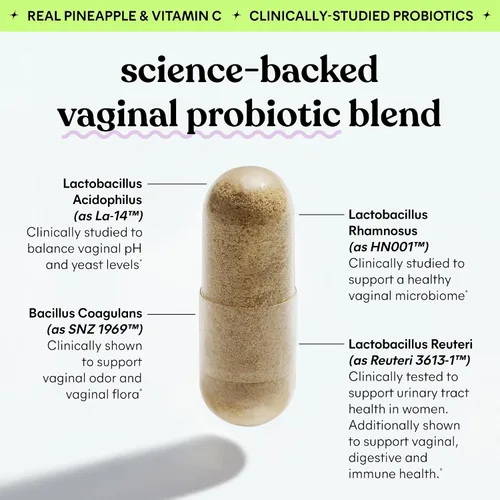 Vista 3 de Lemme Purr Probióticos Vaginales para Mujeres - Promueve el Equilibrio del pH, Olor Vaginal Saludable y Salud del Tracto Urinario con Mezcla