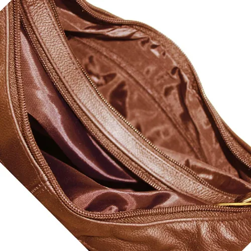Vista 5 de Bolso Hobo de la aleta de la hebilla de cuero de la fie