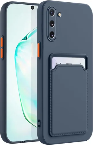 Vista 60 de Funda para Samsung Galaxy Note 10 con ranura para tarjeta de crédito TPU suave TPU silicona resistente a los arañazos delgada ranura para tarjeta