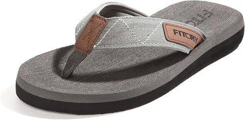 Vista 12 de Fitory - Sandalias de playa tipo flip-flops (de meter) para hombre, zapatillas cómodas Negro 2
