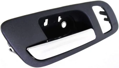 Vista 8 de Para GMC Sierra 2500 HD manija de puerta interior delantera, lado del conductor, bisel negro con palanca cromada (2007-2014) Recorte: SLT