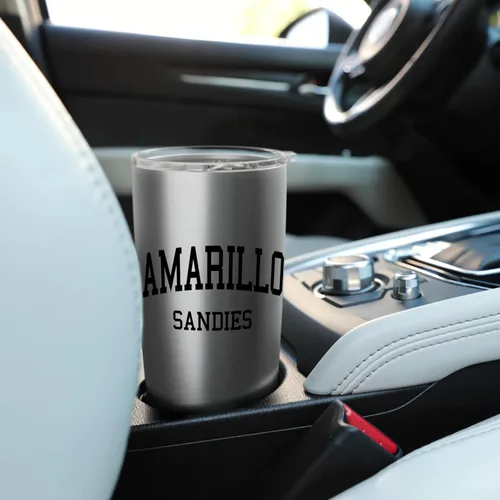 Vista 6 de Amarillo High School HS Amarillo TX Retro Stainless Steel Insulated Tumbler