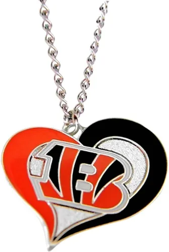 Vista 19 de Collar con colgante de corazón en espiral de la NFL - Joyería de regalo para mamá, esposa, hermana, hija, mejor amiga - Regalo ideal