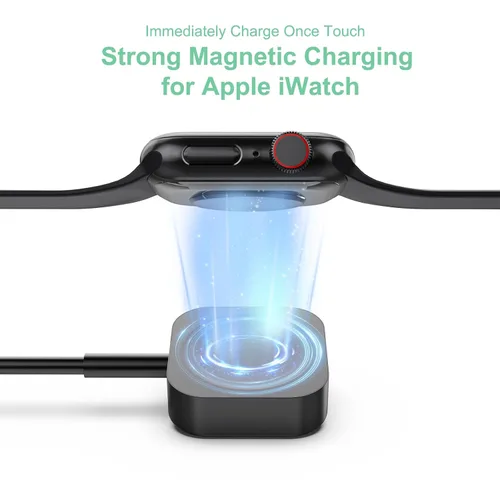 Vista 4 de Cable de carga rápida universal 4 en 1 USB C para Apple Smart iWatch, 3M/10 pies tipo C+USB A cargador de reloj+Lightning*2+cable tipo C adaptador