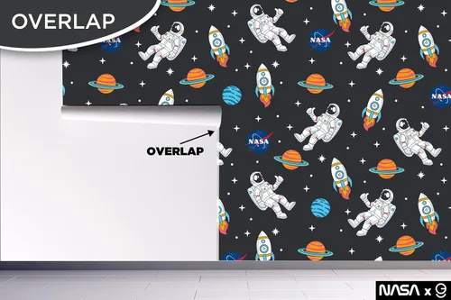 Vista 6 de EGD Papel tapiz de astronautas y planetas, papel tapiz de la NASA, decoración de habitación de niños, papel tapiz para diseño de interiores