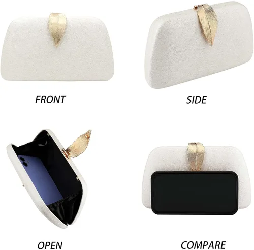 Vista 3 de YYW Bolso de noche Bolso de noche para mujer, bolso de noche con purpurina, pequeño bolso cruzado formal para fiesta de boda