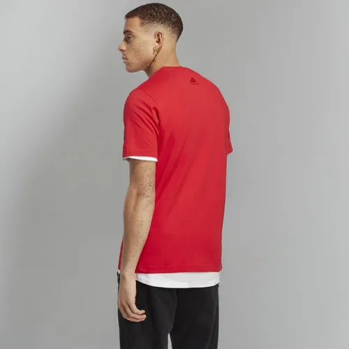 Vista 6 de Adidas Camiseta básica para hombre con logotipo bordado lineal T