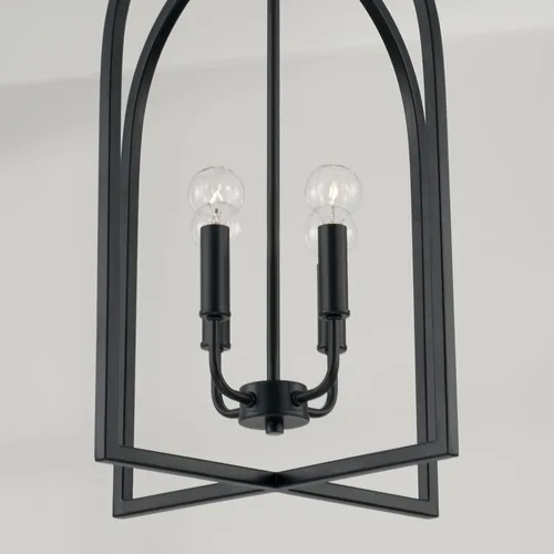 Vista 5 de HomePlace Lighting 548841MB Lawson - Lámpara moderna minimalista de mediados de siglo para vestíbulo, 4 luces, 240 vatios en total, 21 pulgadas