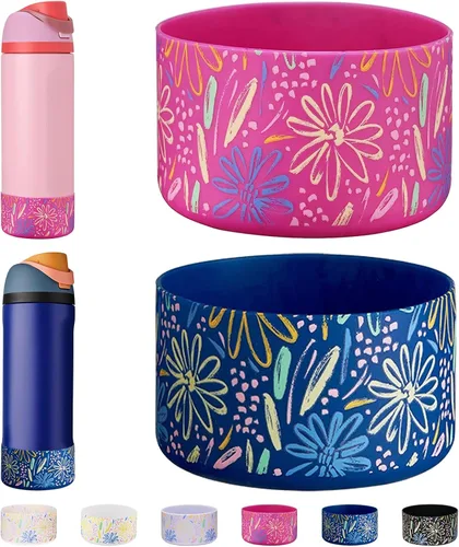 Vista 59 de WK IEASON 2 fundas de silicona para botella de agua Owala, base protectora para botella de agua Owala FreeSip Twist y Flip Flask accesorios