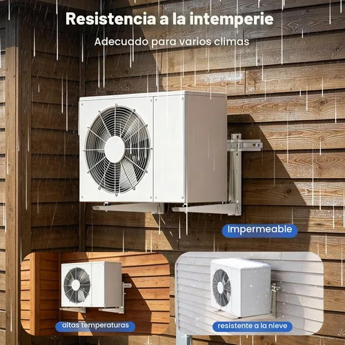 Vista 6 de Mini soporte de montaje en pared dividida exterior para sistema de calor 9000 a 36000 BTU