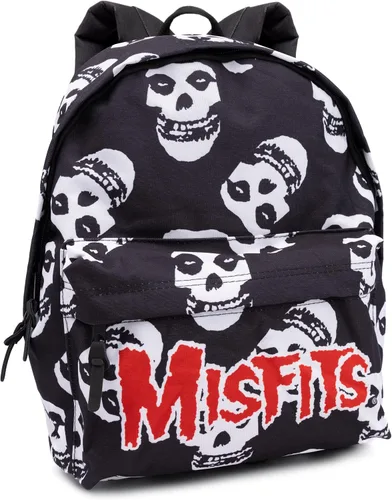 Vista 2 de Misfits Mochila Música Cráneo Logo Negro Rojo Mochila 16
