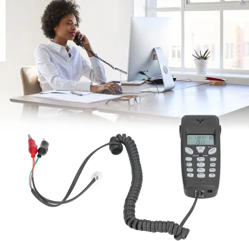 Vista 4 de Teléfono con cable, DTMF Identificación de Llamadas Teléfono Teléfono con Cable Teléfono Fijo Moda Extensión Teléfono para el Hogar