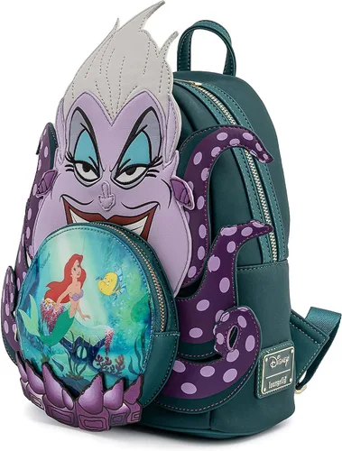 Vista 3 de Loungefly Disney Villains Scene Ursula Crystal Ball - Bolsa de hombro para mujer, doble correa, talla única