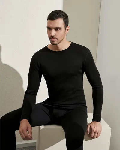 Vista 4 de LAPASA Men's 100% Merino Wool Underwear Base Layer Midweight & Heavyweight Thermal Shirt and Pants Activewear Long John Soft