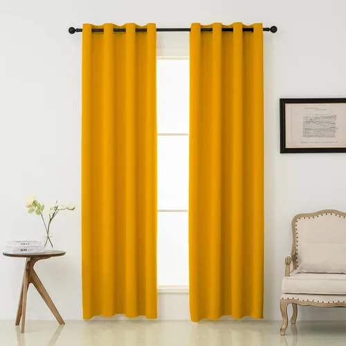 Vista 22 de Pickluc - Paneles de cortinas opacas con ojales, cortinas para bloquear la luz para el dormitorio, aisladas térmicamente, reducción de ruido