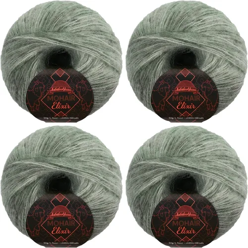 Vista 114 de JubileeYarn Mohair Elixir Yarn - 50g/Skein Baby Wool Blend - Cosmopolitan - 1 Skein