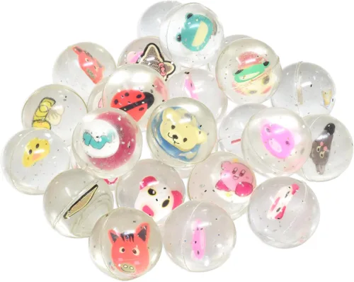 Vista 19 de Kiddie Play 25 Bouncy Balls for Kids Party Favors Bouncy Ball 27mm Superball Small Rubber Balls for Kids