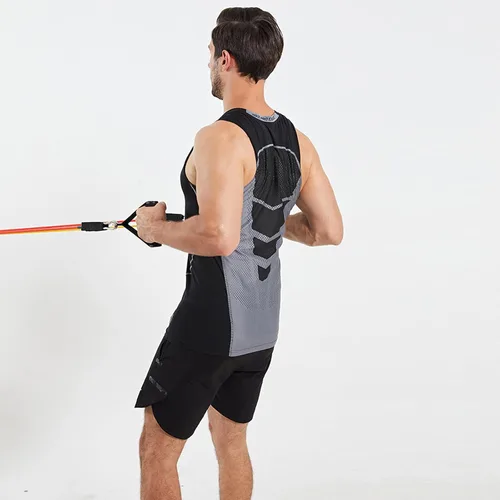 Vista 5 de Bandas de resistencia para entrenamiento con asas para hombres y mujeres, bandas de ejercicio para pesas de fitness, entrenamiento, hogar, oficina