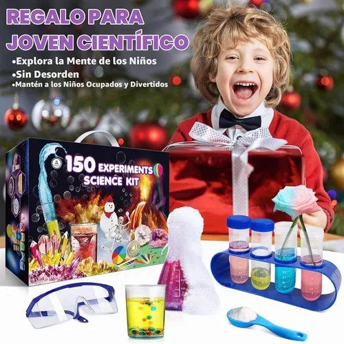 Vista 6 de UNGLINGA 150 Experimentos Kit de Ciencias para Niños y Niñas, Juguetes Kit S.T.E.M Ideas de Regalos Cumpleaños Navidad, Química Romper Geodas