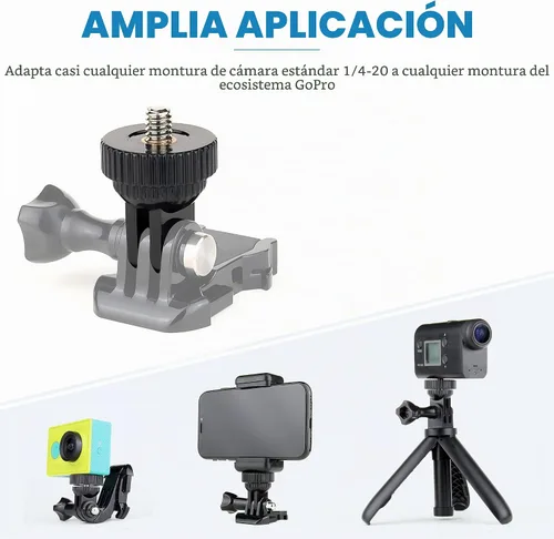 Vista 4 de Paquete de 3 adaptadores de trípode de cámara de 1/4 a 20
