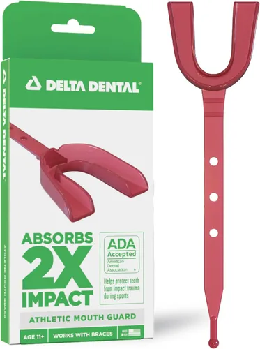 Vista 13 de Delta Dental Protector bucal deportivo con correa, aceptado por la ADA, 2 veces la absorción de impactos, funciona con aparatos ortopédicos 2X