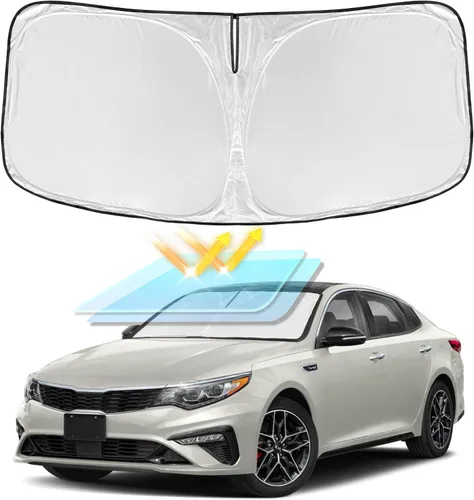 Vista 47 de Parasol de 4 capas para parabrisas, ajuste personalizado, tela 240T