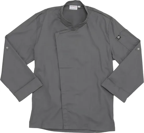 Vista 8 de Chef Works Abrigo de chef Lansing para hombre