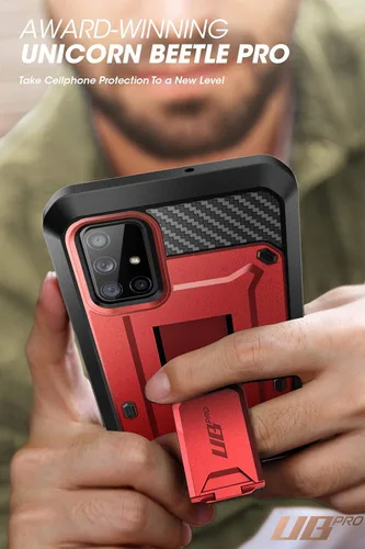Vista 7 de SUPCASE Funda para Samsung Galaxy A71 5G [no para A71 5G UW Verizon], [Protector de pantalla integrado, soporte y clip para cinturón] Funda