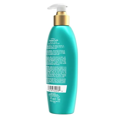 Vista 5 de OGX Locking + Coconut Curls - Crema de secado al aire, sin parabenos, 6 oz