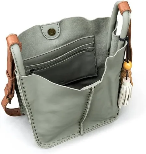 Vista 3 de The Sak Los Feliz Crossbody Bag in Leather, Large, Unlined Purse with Single Adjustable Shoulder Strap