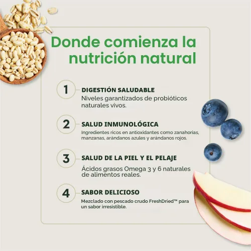 Vista 2 de Instinct Be Natural, alimento seco natural para perros, croquetas con recubrimiento crudo - pollo real y arroz integral, bolsa de 4.5 lb