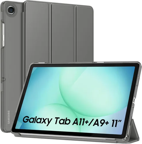 Vista 22 de MoKo Funda para Galaxy Tab A9+/A9 Plus de 11 pulgadas 2023, Funda Protectora Inteligente Delgada con Soporte y Carcasa Trasera Translúcida de PC