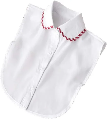 Vista 12 de YEKEYI Blusa Lady Half Shirt - Cuello desmontable Dickey para mujer 1