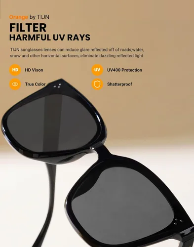 Vista 5 de TIJN Polarized Sunglasses Women Men Oversized,UV Protection Sun Glasses Trendy Style,Large Square Shades,Big Frame Shady Rays