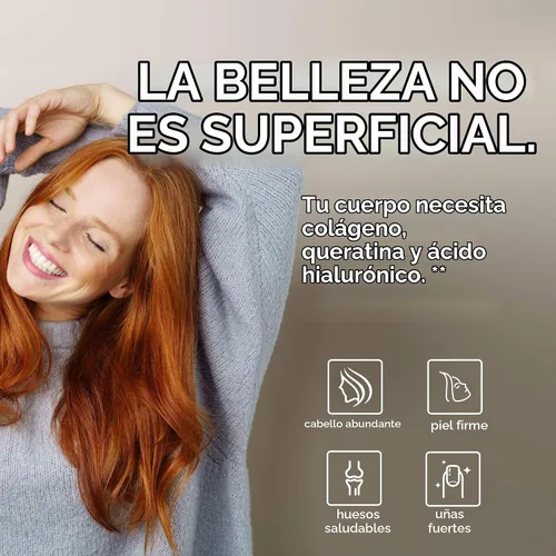 Vista 2 de Péptidos de colágeno y nutrición capilar + cinatina HNS + ácido hialurónico + biotina