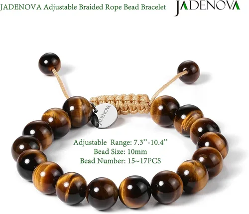 Vista 3 de JADENOVA - Brazalete de piedras de yoga para parejas