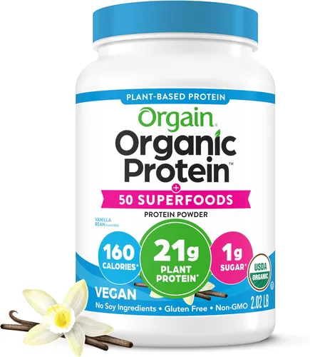 Vista 9 de Orgain proteína orgánica a base de plantas + polvo de superalimentos