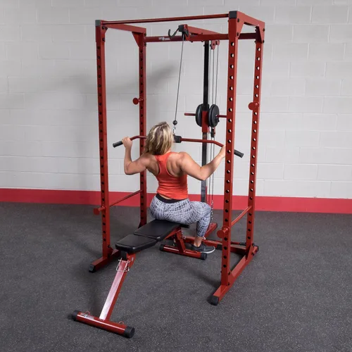 Vista 6 de Body-Solid (BFLA100) Accesorio de soporte de alimentación para rack – Transforma tu jaula de potencia (BFPR100r) en un gimnasio en casa con sistema