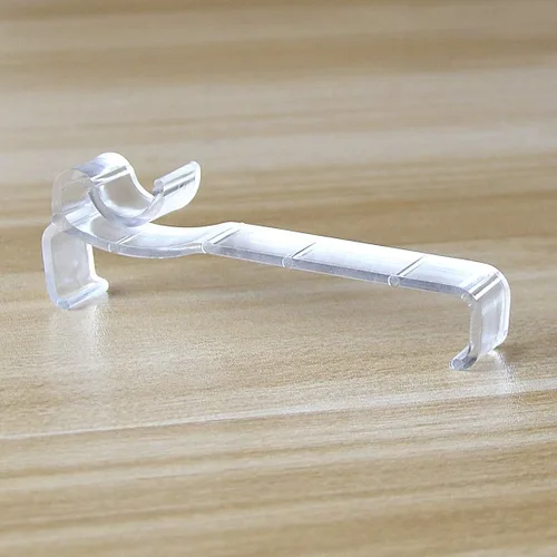 Vista 4 de Clips para cenefa, 6 unidades, 3 pulgadas, clip oculto, plástico transparente para persianas horizontales, soporte de retención de cenefa