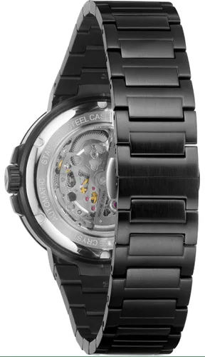 Vista 3 de Reloj deportivo clásico de 3 manecillas para hombre, reloj automático de acero inoxidable para hombre, cristal de zafiro sintético, luminoso
