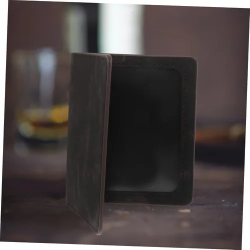 Vista 4 de VALICLUD 2 fundas de almacenamiento portátiles para pasaporte para portón de pasaporte, funda protectora de viaje, negro, tarjetas protectoras