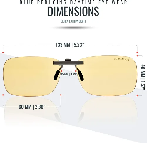 Vista 4 de Spectra479 Lentes con clip para bloquear la luz azul